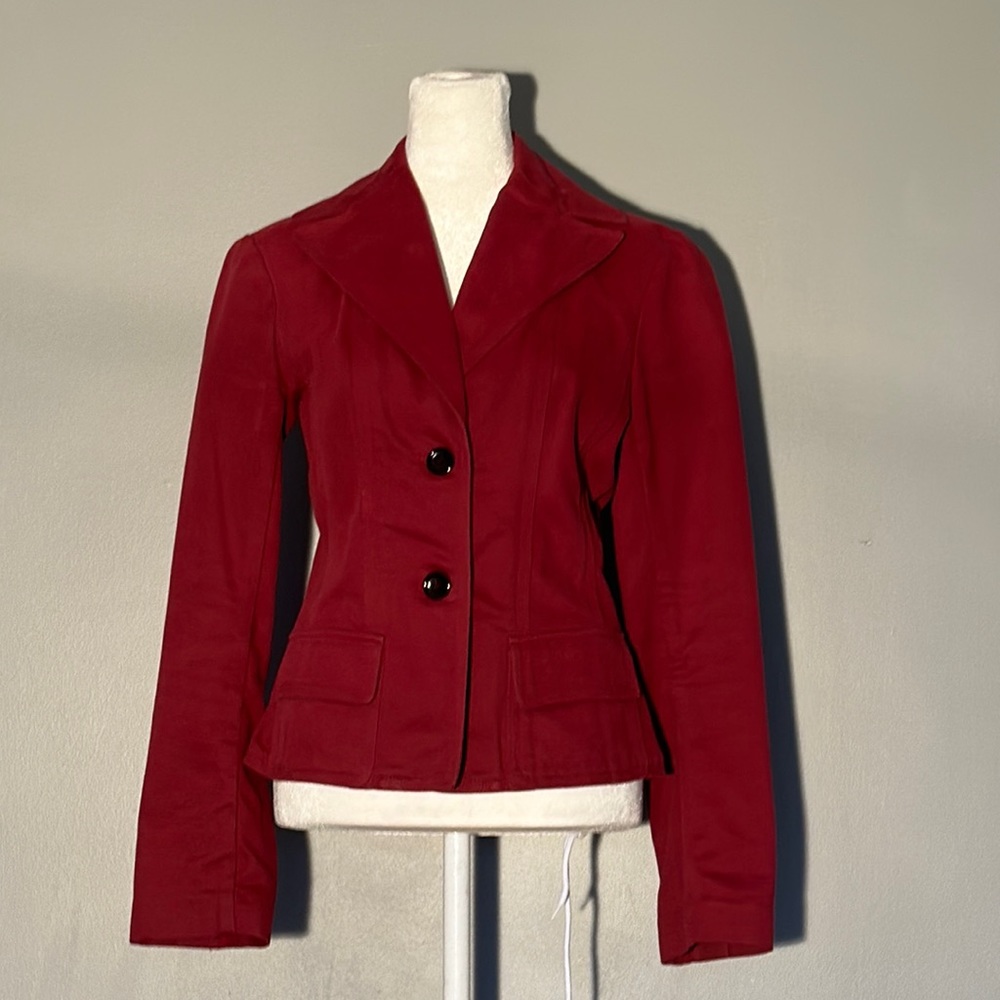 Ann Taylor Maroon Suit Jacket, Size 0